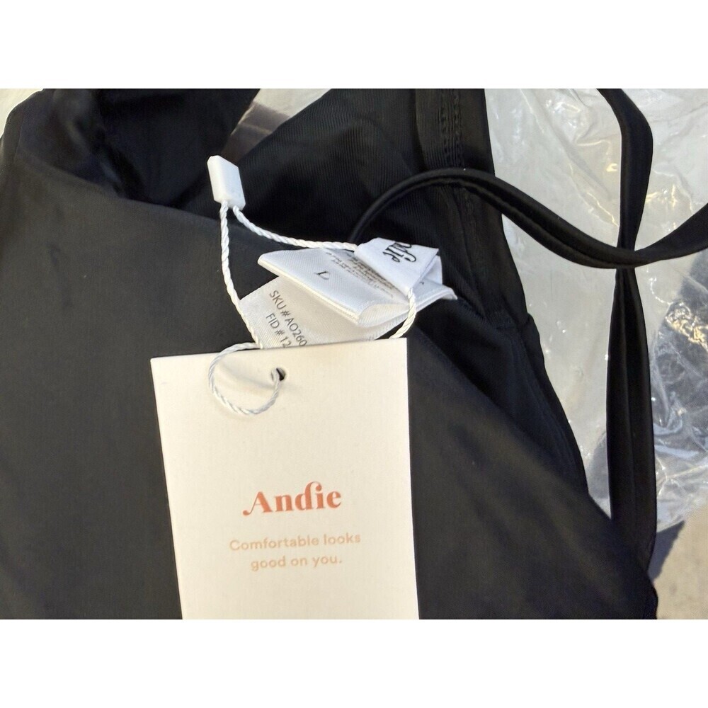 NWT Andie Black The Asbury One Piece Swimsuit Size Large Spring Break Open Back - Picture 5 of 5